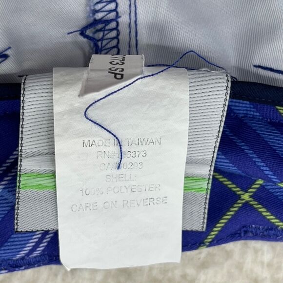 Zero Restriction Shorts Mens 38 Blue Plaid Flat Front Golf Tour Series - Picture 5 of 7